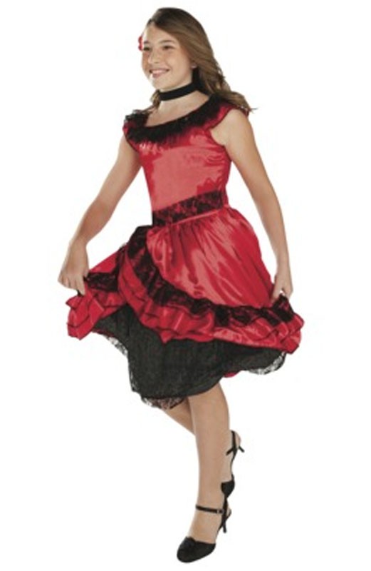 Spanish Princess Senorita Girl S 4-6 Costume Child Red Dress Mexican ...