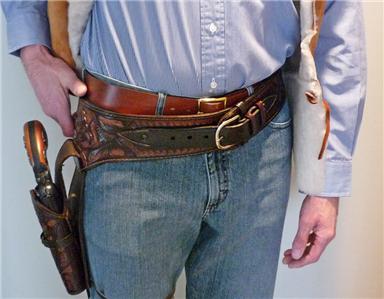 WESTERN Cowboy Gun Belt HOLSTER RIG - TV Movie Prop NEW