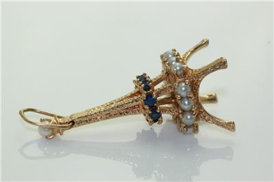 14k gold eiffel tower charm