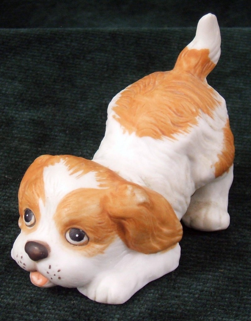 HOMCO CROUCHING PUPPY DOG FIGURINE 1980's eBay