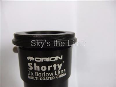 Orion 08711 Shorty 1.25-Inch 2X Barlow Lens Black Telescope Accessories  Camera, Photo & Video
