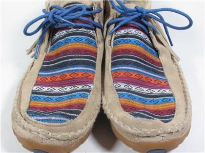 twisted x women's serape fringe driving moccasins