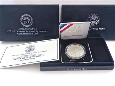 2002 W West Point Bicentennial Proof Commemorative 90/% Silver Dollar OGP US Coin