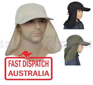 hats with flaps on the back