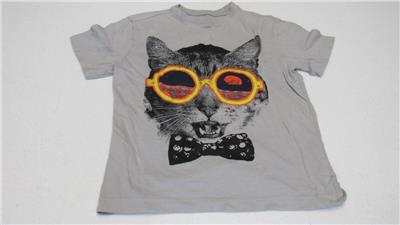 Crazy 8 Boy S Gray Cat Wearing Sunglasses Shirt Top Size M 7 8
