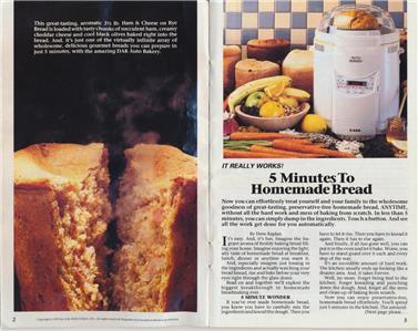 Original DAK AUTO BAKERY BREAD LOAF DOUGH MAKER MACHINE MANUAL RECIPES