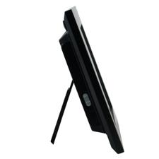 The tabletop easel allows for easy placement on mantel or bedside stand, bookshelf or desk 