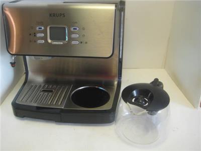 Krups Xp2070 Programmable 10 Cup Coffeemaker 15 Bar Pump Espresso