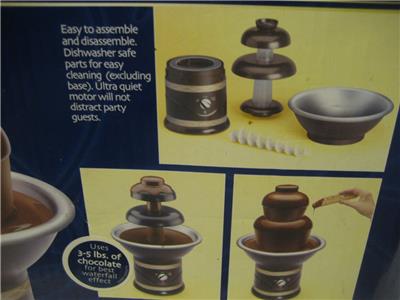 Rival CFF5 Chocolate 3-tier Fondue Fountain "The Ultimate" Fruit, Candy