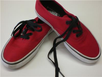 red vans with black laces