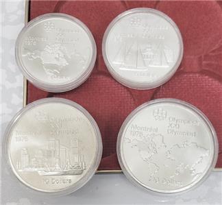 Montreal Olympics Series I 1976 Canada 4 coin Silver BU set | eBay