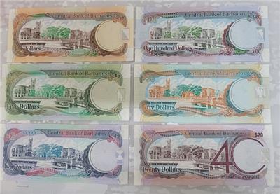 2 - 100 Dollars 2007-2012 Barbados 6 pc lot Crisp Unc | eBay
