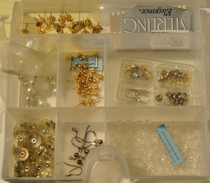 Jewelry and Craft Supplies Miscellaneous Lot with Storage Case eBay