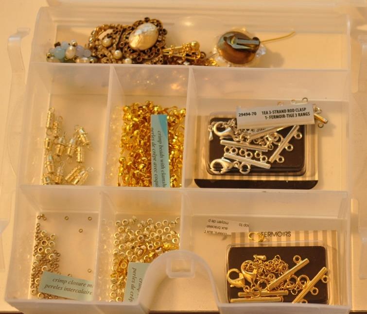 Jewelry and Craft Supplies Miscellaneous Lot with Storage Case eBay