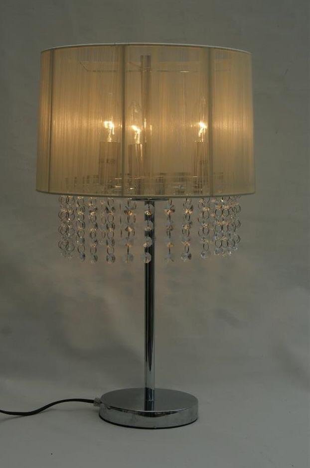 21 Crystal Chandelier Silver Finish, Silver Chandelier Table Lamp Shade