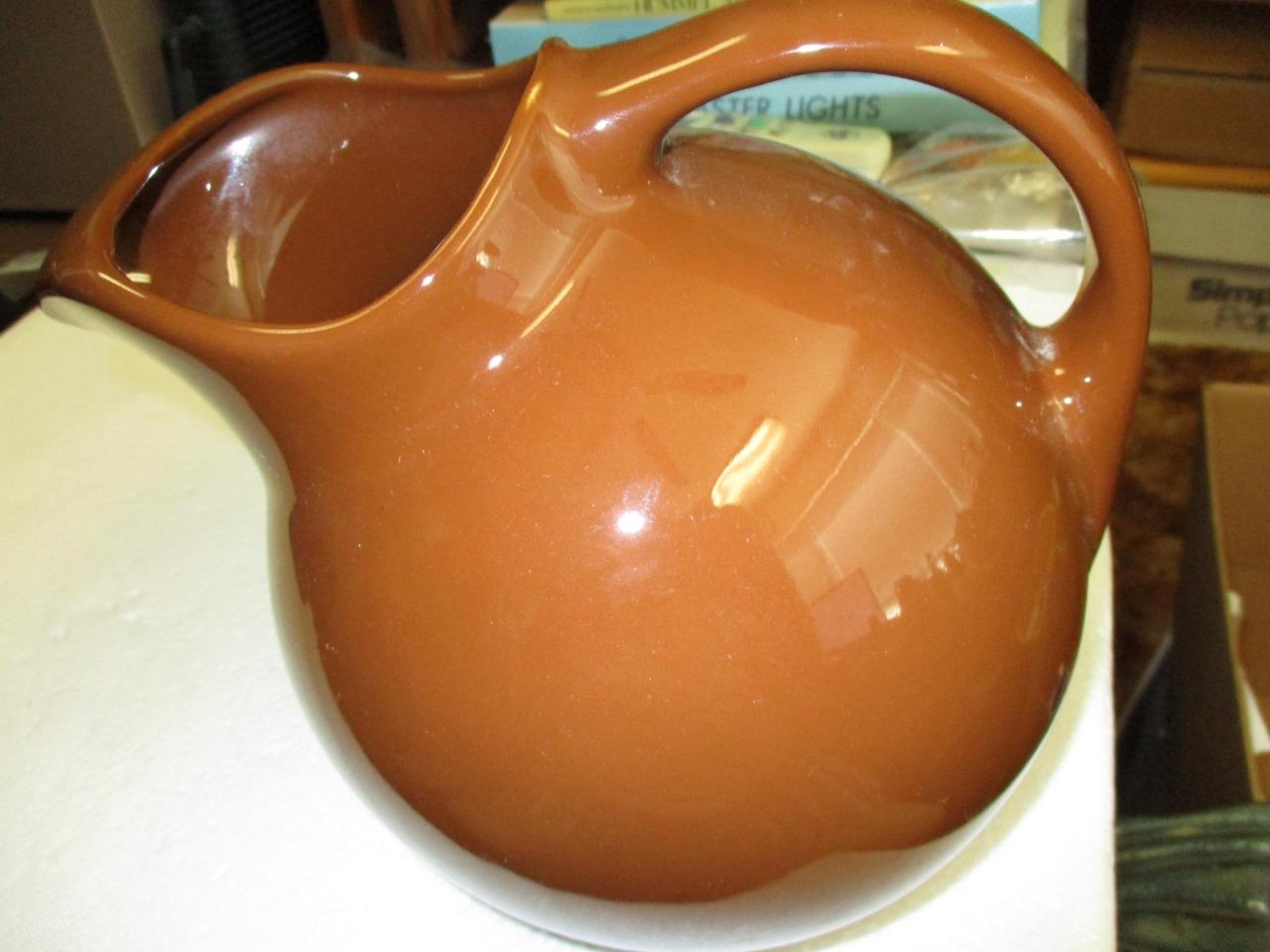 1950's HALLS LARGE BALL BROWN PITCHER eBay
