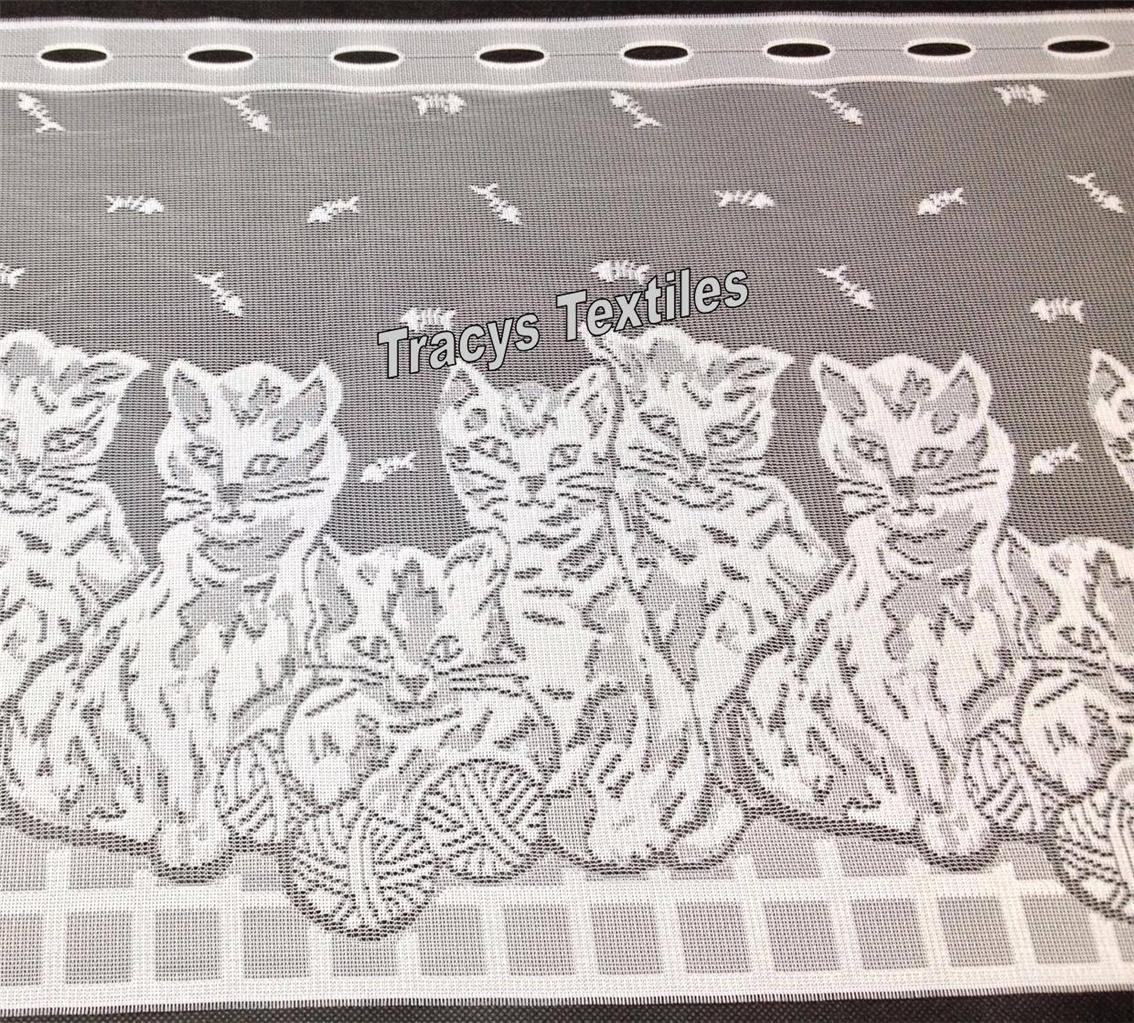 TOP QUALITY CAFE NET CURTAIN SOLD BY THE MTR ~ White, Ivory & Coloured