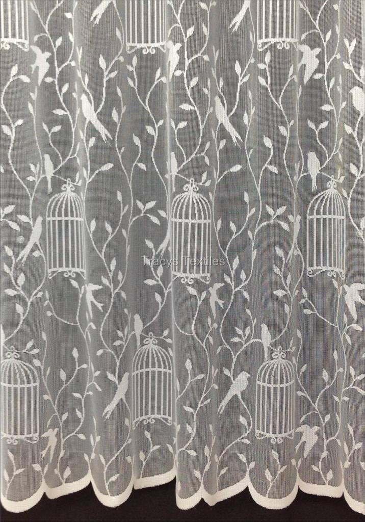 CHEAP LUXURY BIRDCAGE WHITE NET CURTAIN & CAFE NET ~ Many Sizes - Sold