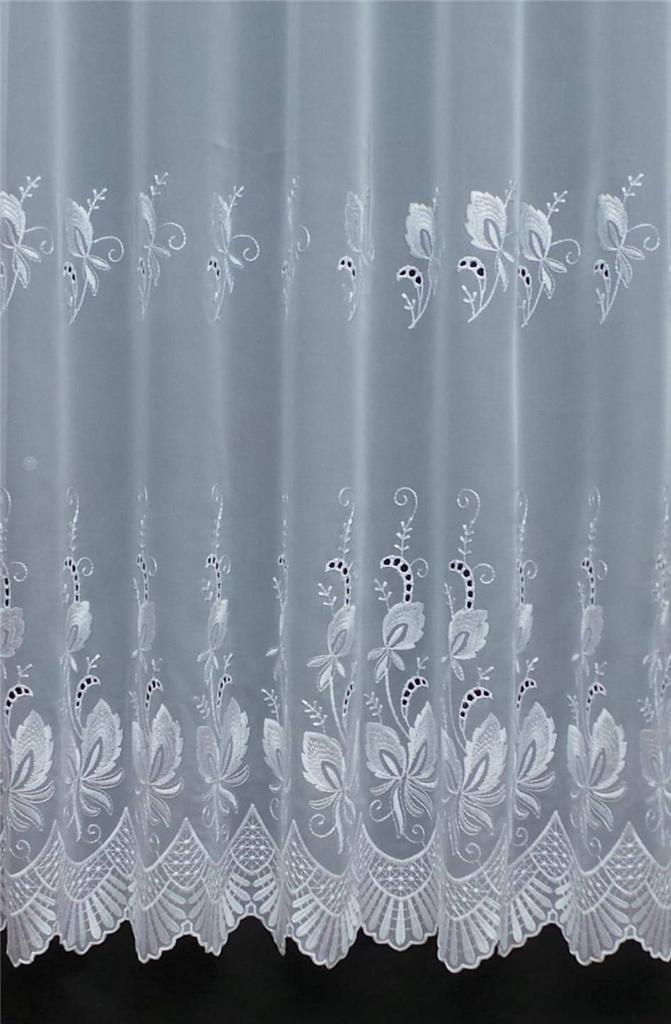 SIMONE WHITE VOILE CURTAIN Made To Measure Voiles Any SIZE HEADER FREE