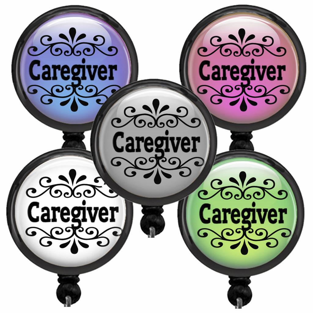 Caregiver Id Badge Reel Retractable Work Id Holder Medical Caregiving