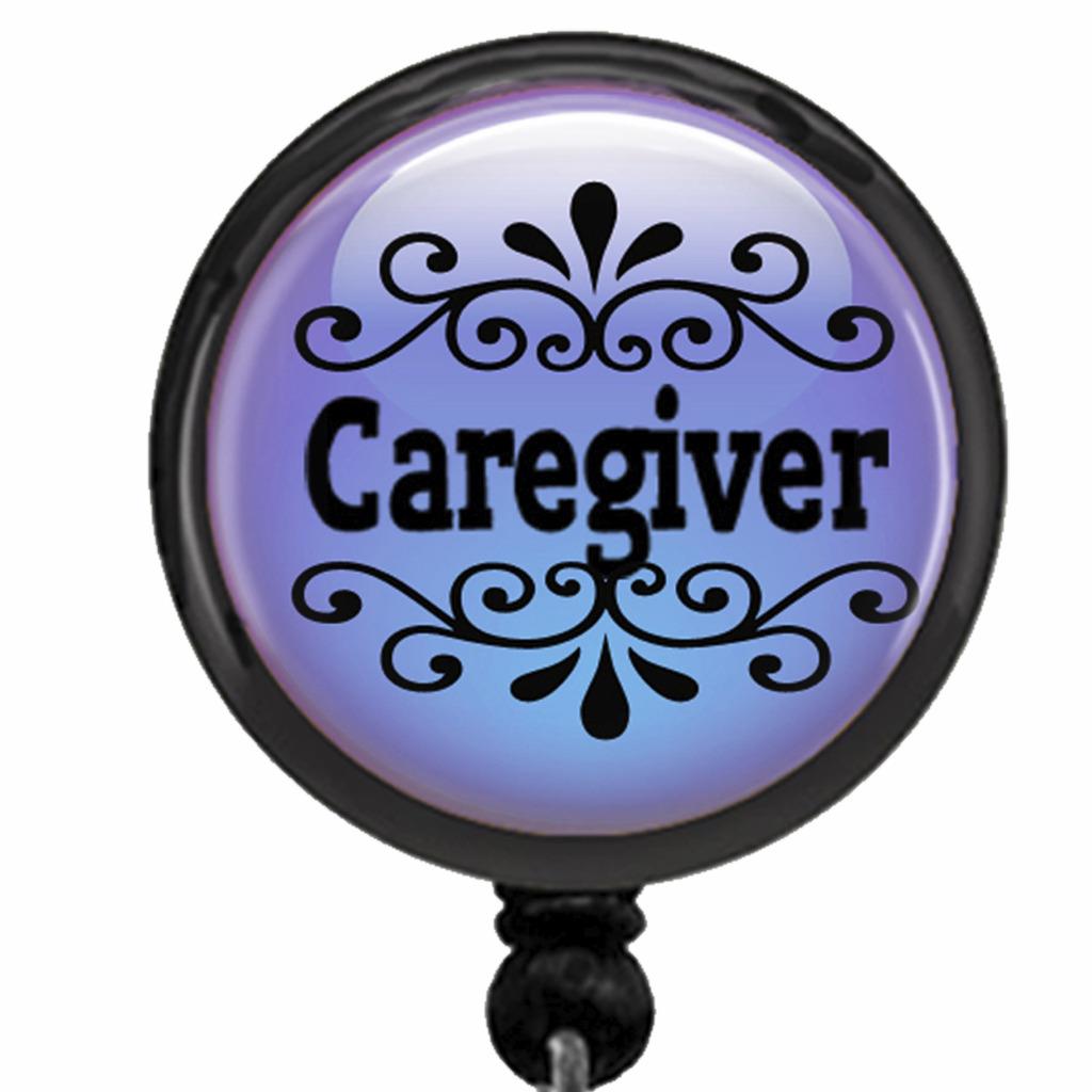 Caregiver Id Badge Reel Retractable Work Id Holder Medical Caregiving Gift - Picture 9 of 13