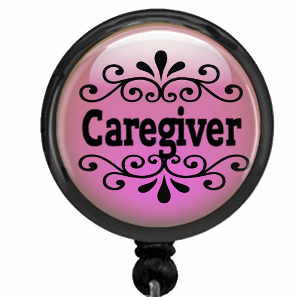Caregiver Id Badge Reel Retractable Work Id Holder Medical Caregiving Gift - Picture 10 of 13