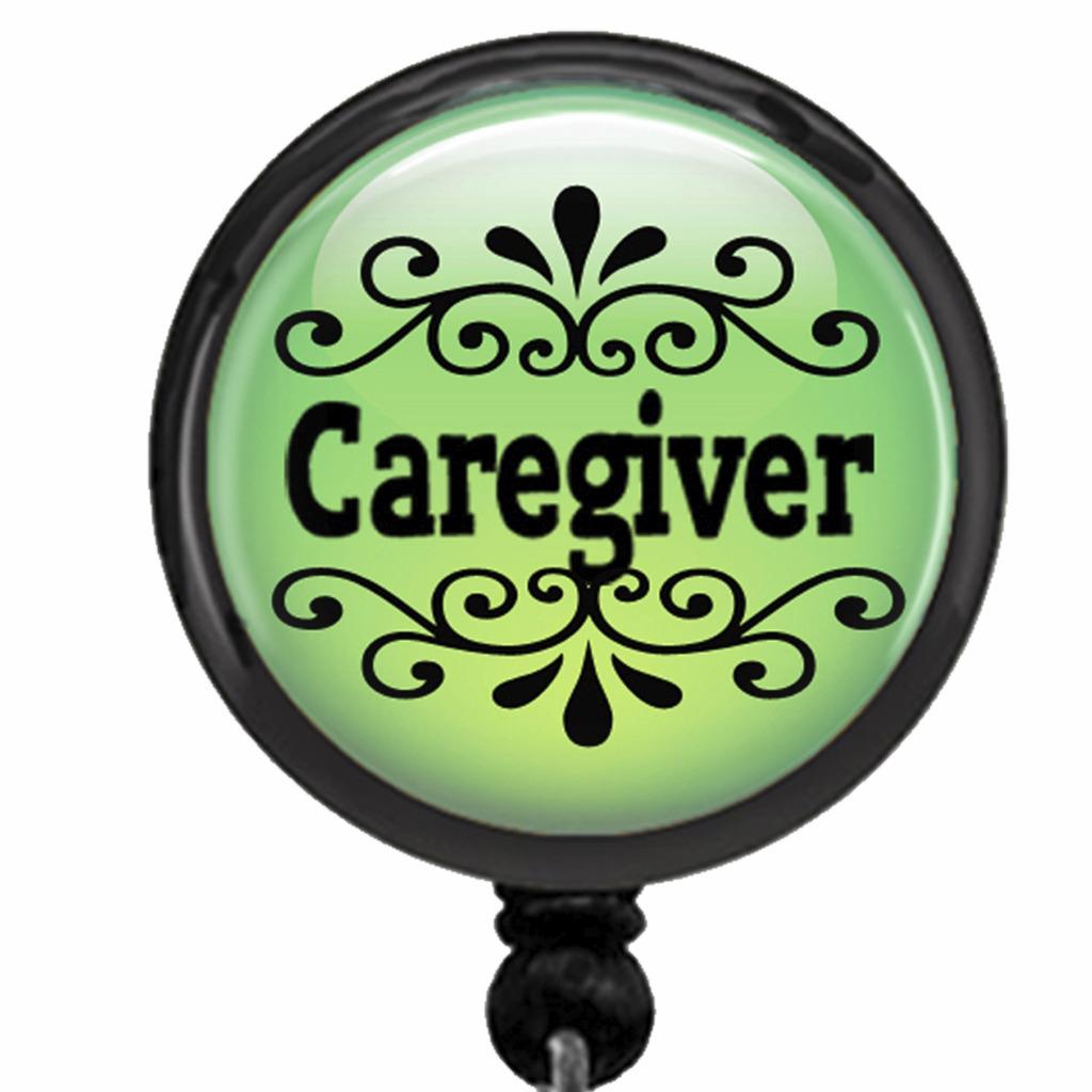 Caregiver Id Badge Reel Retractable Work Id Holder Medical Caregiving Gift - Picture 12 of 13