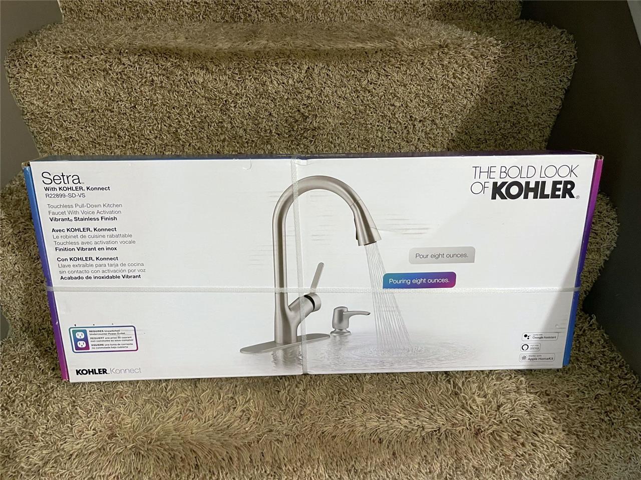 KOHLER SETRA VOICE Activated Pull-Down Stainless Kitchen ...