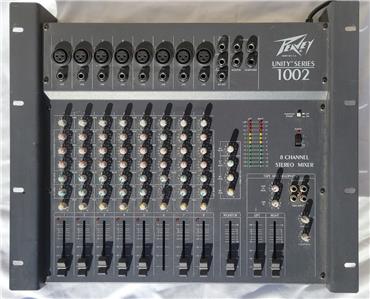 Peavey Unity Series 1002-8 R/M Mixer 8 Channel Professional Stereo