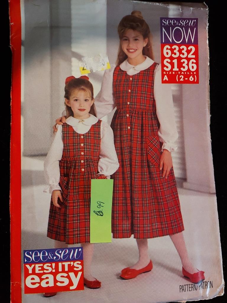 Jersey y patrón superior See&Sew Now 6332/S136 para niños/niñas talla 2-6, 7-10 - Imagen 4 de 5