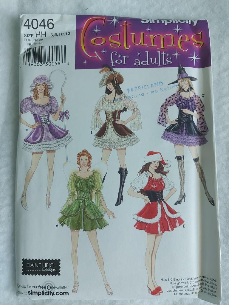 Simplicity 4046 Misses' Múltiples Trajes Disfraz Patrón Talla 6-12, 14-20 - Imagen 5 de 6