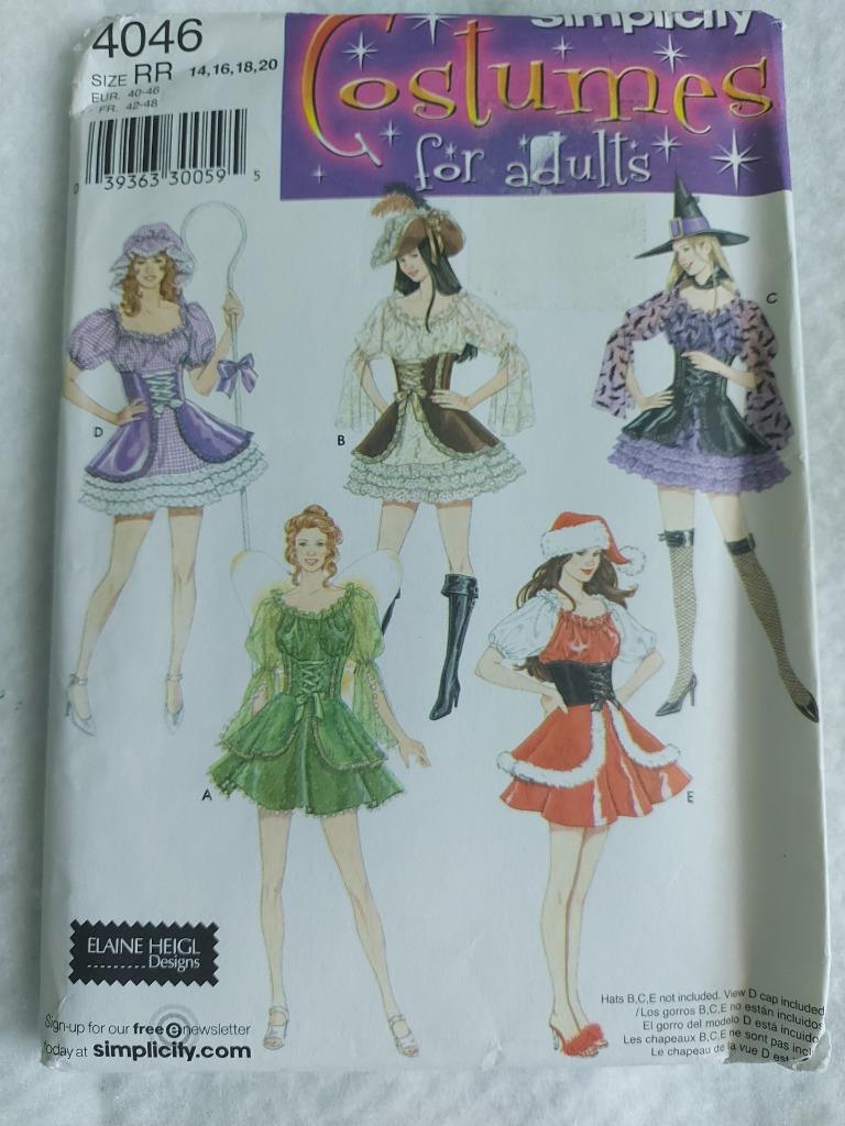 Simplicity 4046 Misses' Múltiples Trajes Disfraz Patrón Talla 6-12, 14-20 - Imagen 6 de 6