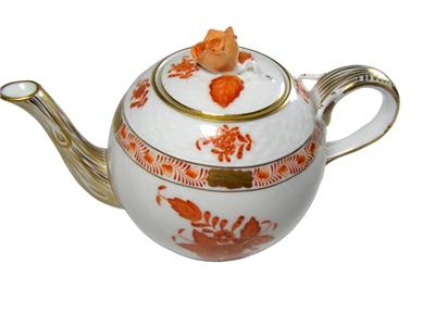 Herend 1605 AOG 12 oz Individual Teapot Chinese Bouquet Rust | eBay