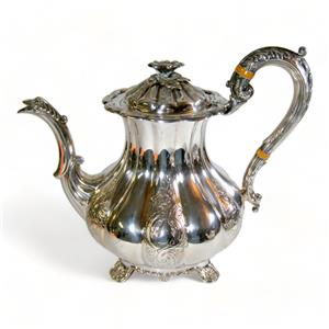4pc Barker Bros 1950 English Sterling Silver Victorian Style