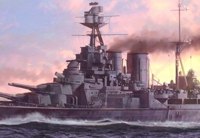 HMS HOOD V BISMARCK BATTLESHIP WARSHIP SIGNED ART PRINT | eBay