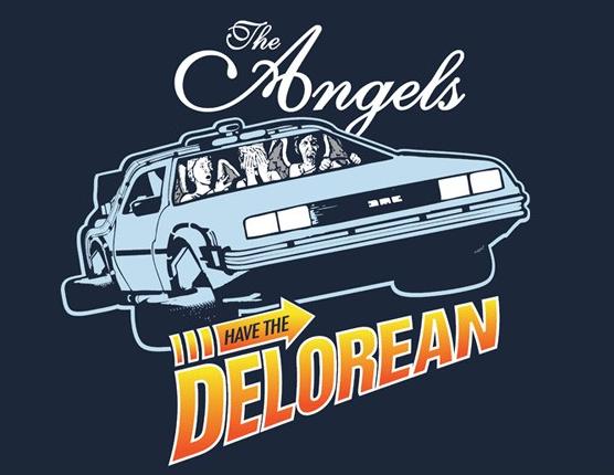 Back To Future Dr. Who Weeping Angels Drive Delorean Parody Teefury ...