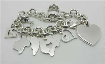 James Avery STERLING SILVER St Teresa CROSS CHARM 3 Bangle