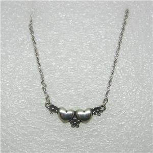 James Avery Retired Sterling Silver Hearts and Flowers Necklace