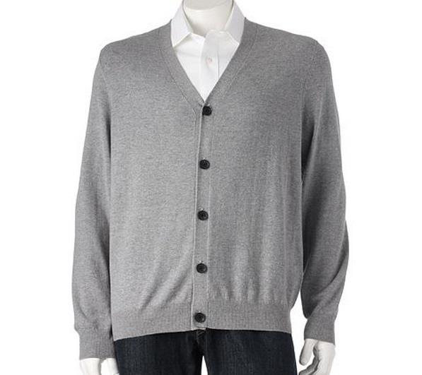 NWT Men's Croft & Barrow Solid Cardigan Sweater LARGE TALL LT NEW | eBay