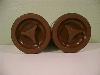 Set of 2 Vintage Mid-Century Tin/Metal Kitchen Canisters W/Plastic Lids USA Made | eBay