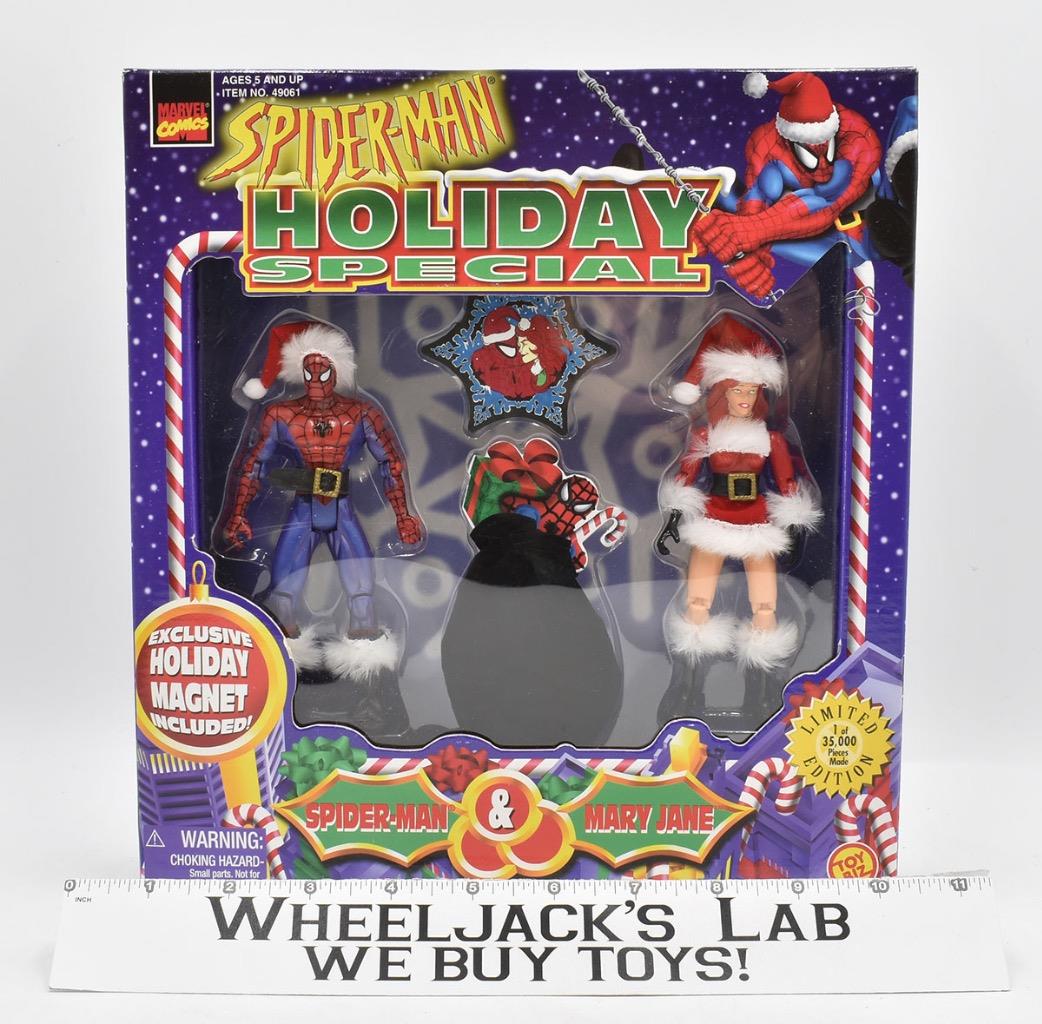 Spider-Man & Mary Jane Marvel Comics Holiday Special Marvel 1997 Toybiz Complete