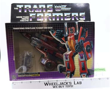 トランスフォーマー G1当時物 Thrust 100% Complete W/ NICE BOX & FIGURE 1985 Vintage G1