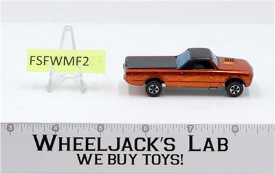 Custom Fleetside Orange Hot Wheels Mattel Vintage 1968 Redline RL