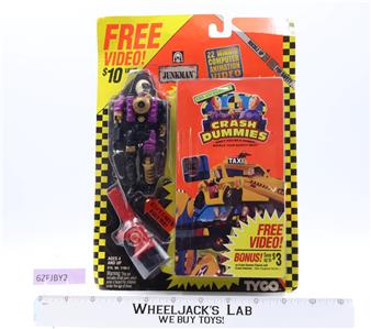 Junkman + VHS Video The Incredible Crash Dummies 1992 Tyco Figure