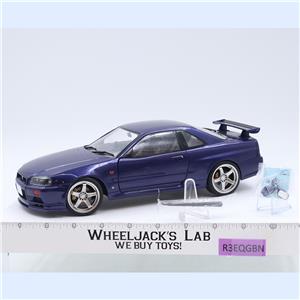 1:18 Solido NIssan Skyline GT-R R34 Blue Diecast 1999 NM | eBay