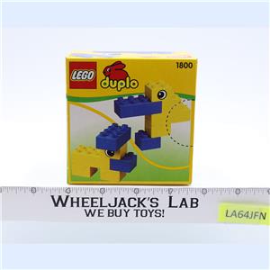 LEGO DUPLO #1800 Building Toy 1998 NEW MISB SEALED 6 pieces Yellow