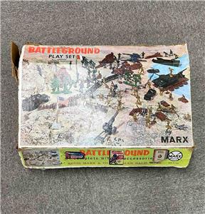 4756 Battleground Playset 1960s Marx Vintage WWII Toy Soldiers | eBay