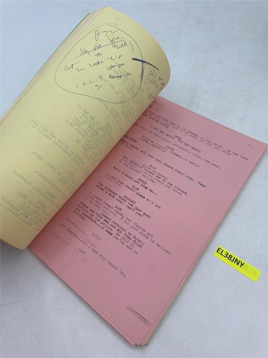 Starsky & Hutch TV Script "Murder on Playboy Island" Rev Final Draft July 7,1977