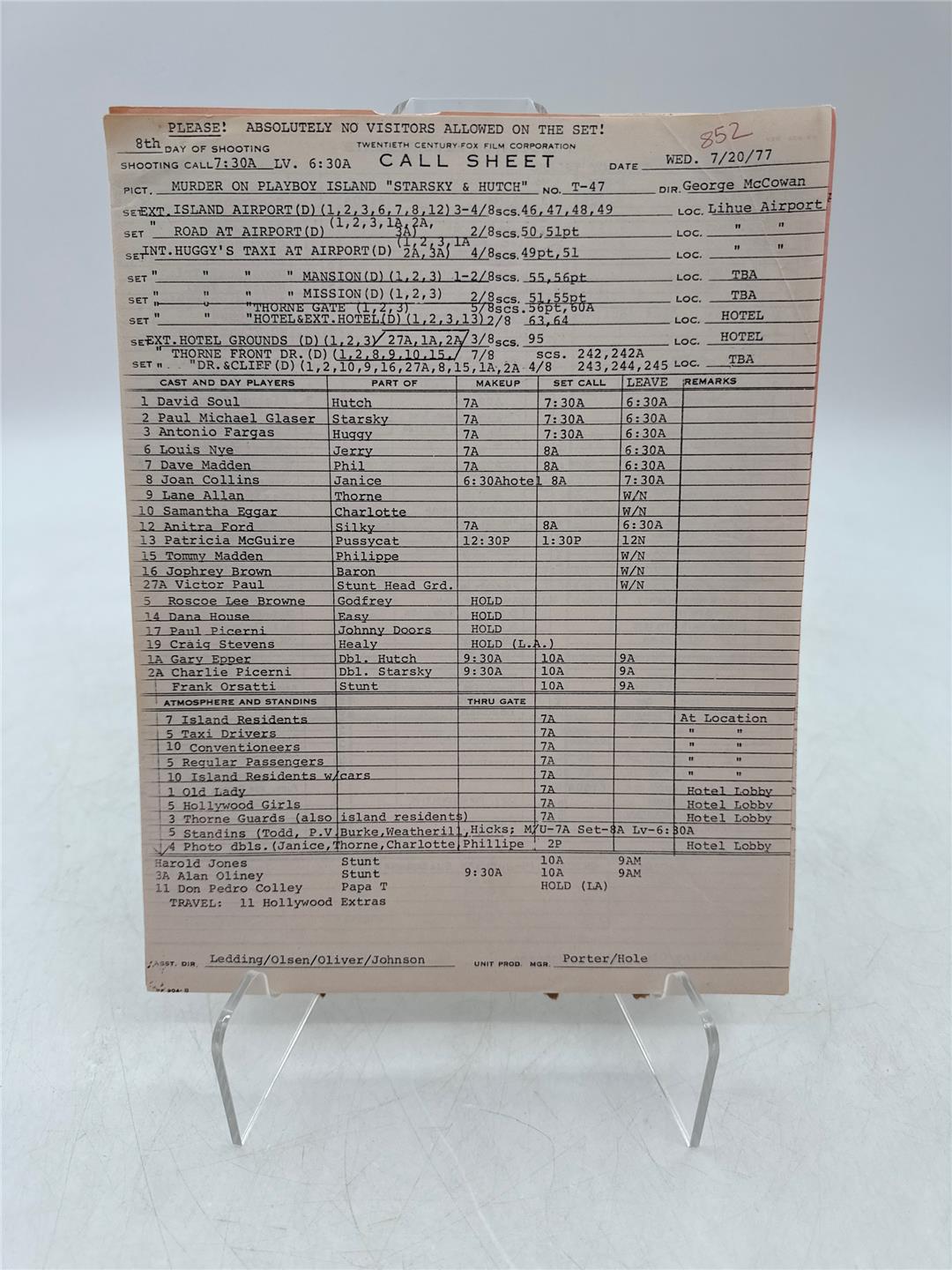 Starsky & Hutch TV Script "Murder on Playboy Island" Rev Final Draft July 7,1977