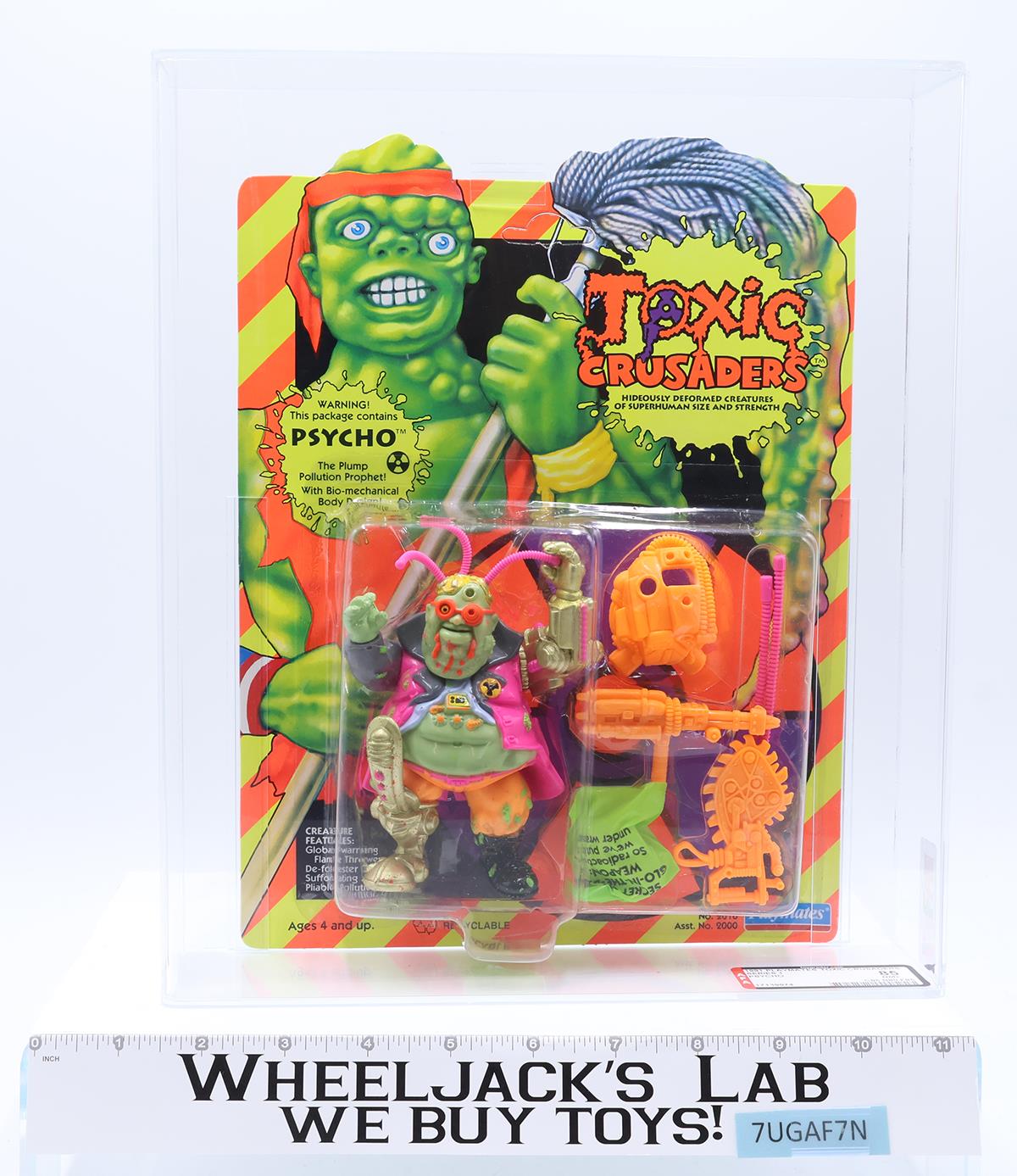 Psycho AFA HIGHEST GRADED 85 85/80/85 Toxic Crusaders 1991 Playmates Unpunched